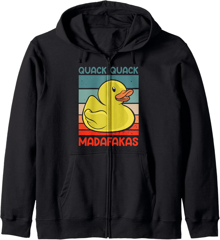 Quack Quack Madafakas Enten Ente Entchen Gummiente Witziges Kapuzenjacke