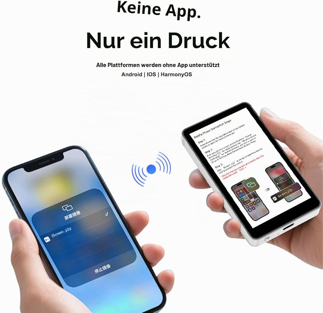 Handy-Vlog-Selfie-Monitor-Bildschirm, kabellose Fernkamera-Monitor, keine Latenz, Selfie/Vlogging/Li
