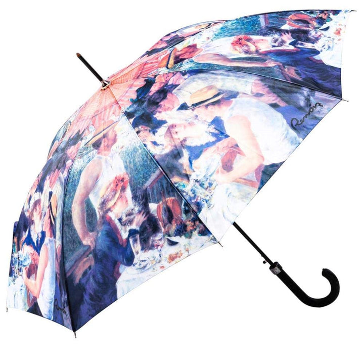 LUCKYWEATHER Regenschirm Stockschirm Damen/Herren Motiv Früchstück der Ruderer Auf-Automatik I Stock