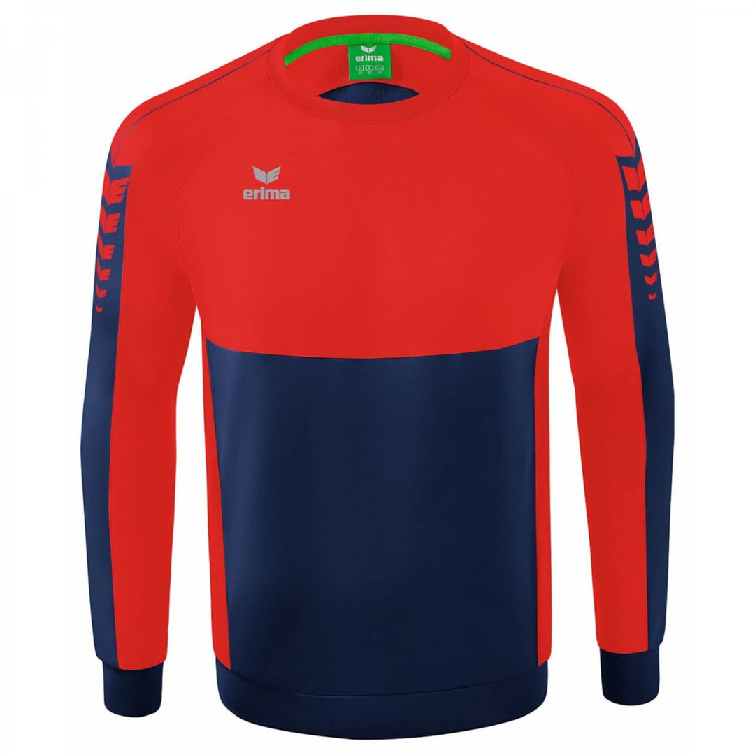 Erima SIX Wings Sweatshirt Herren S Blaurot, S Blaurot