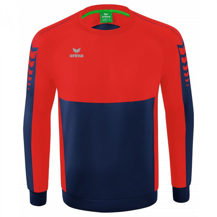 Erima SIX Wings Sweatshirt Herren S Blaurot, S Blaurot
