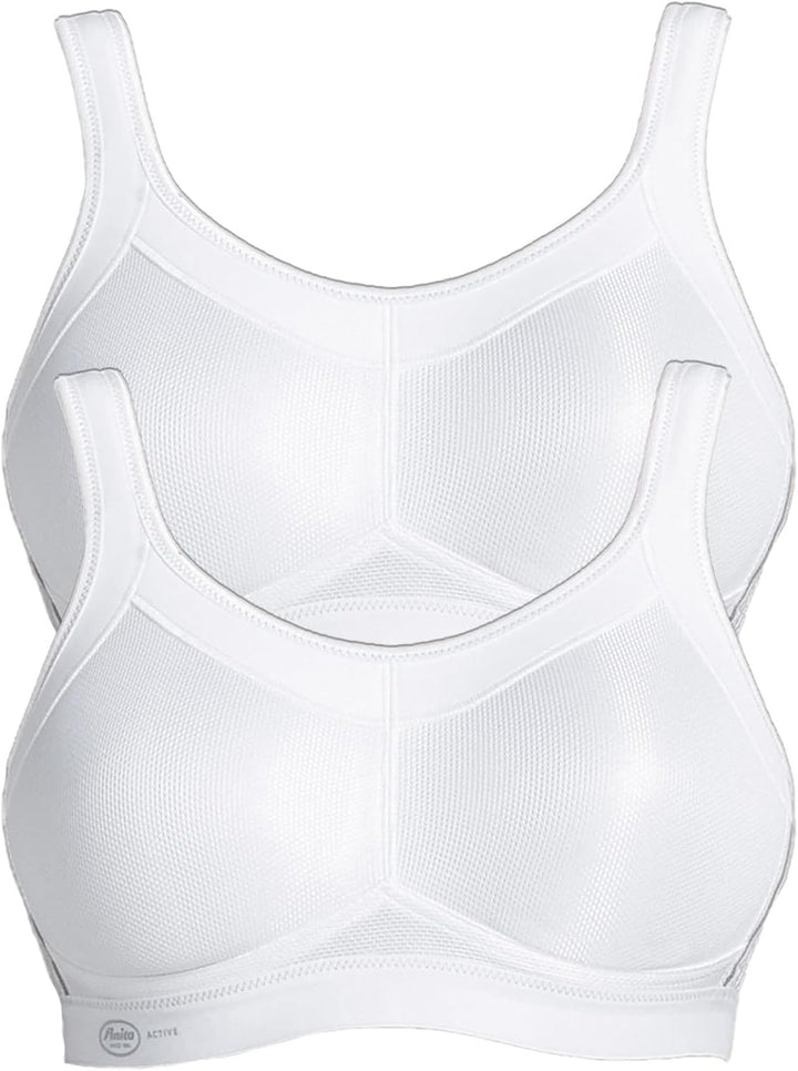 Anita 2er Sparpack Sport BH Momentum 5529 Gr. 65-105 A-H 95B Weiss/Weiss, 95B Weiss/Weiss