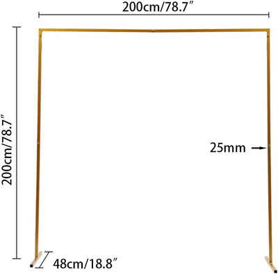 2m x 2m Hochzeit Bogen, Abnehmbarer Quadrat Background Hochzeitsbogen Blumen Deko Blumenrahmen für H