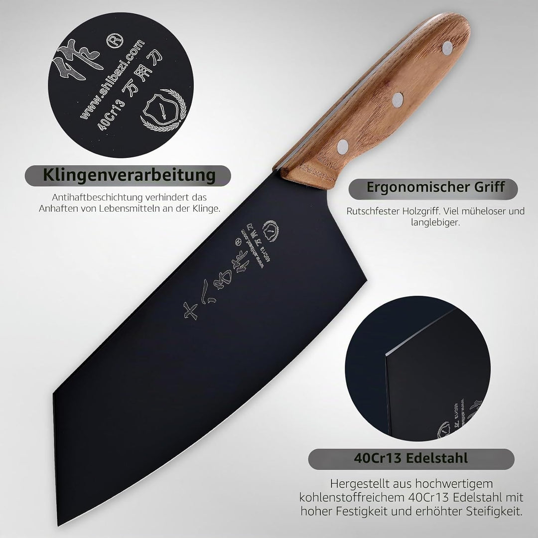 SHI BA ZI ZUO Küchen Messer Professionelles Küchenmesser Gemüsemesser für Müheloses,Kochmesser aus E