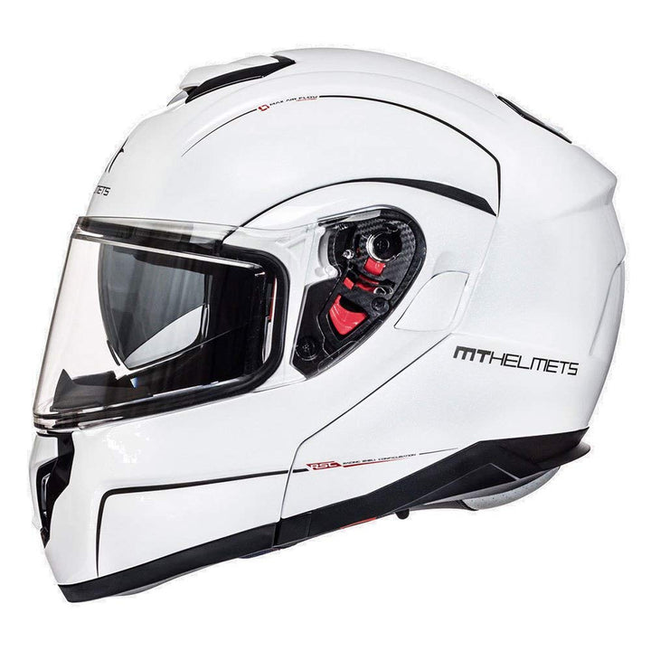 MT HELMETS ATOM SV SOLID GLOSS PEARL WHITE L
