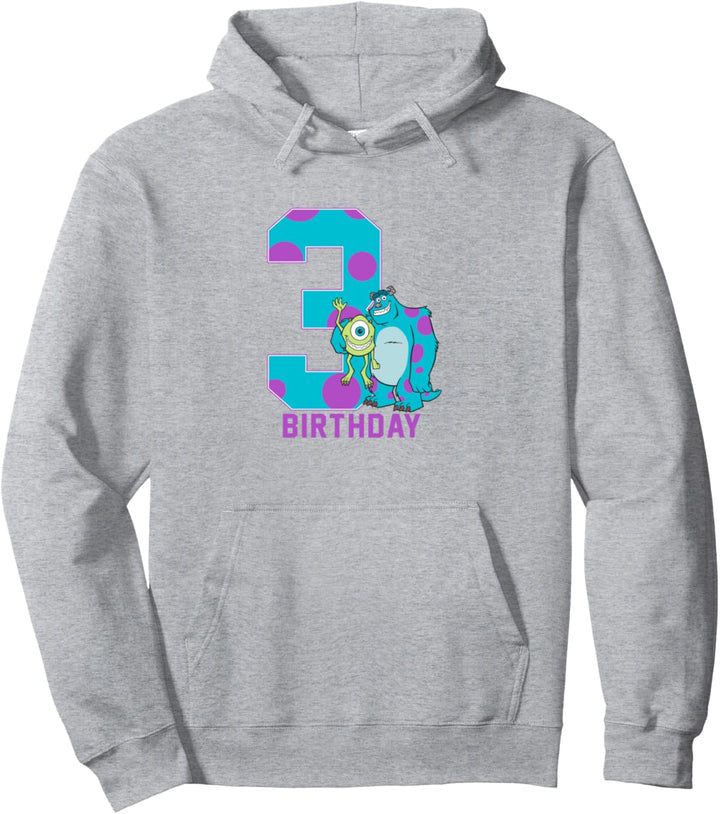 Disney Pixar Monsters Inc. Mike and Sully 3rd Birthday Pullover Hoodie