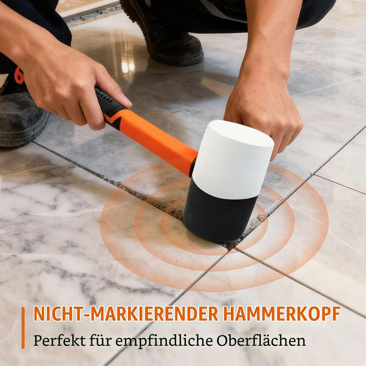Gummihammer, 32oz Kleiner Gummihammer camping, Schonhammer für Boden und Tischlereiarbeiten geeignet
