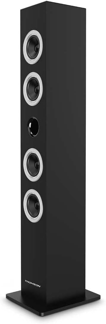Thomson, Multimedia Tower with CD Player - Zwart Schwarz, Schwarz