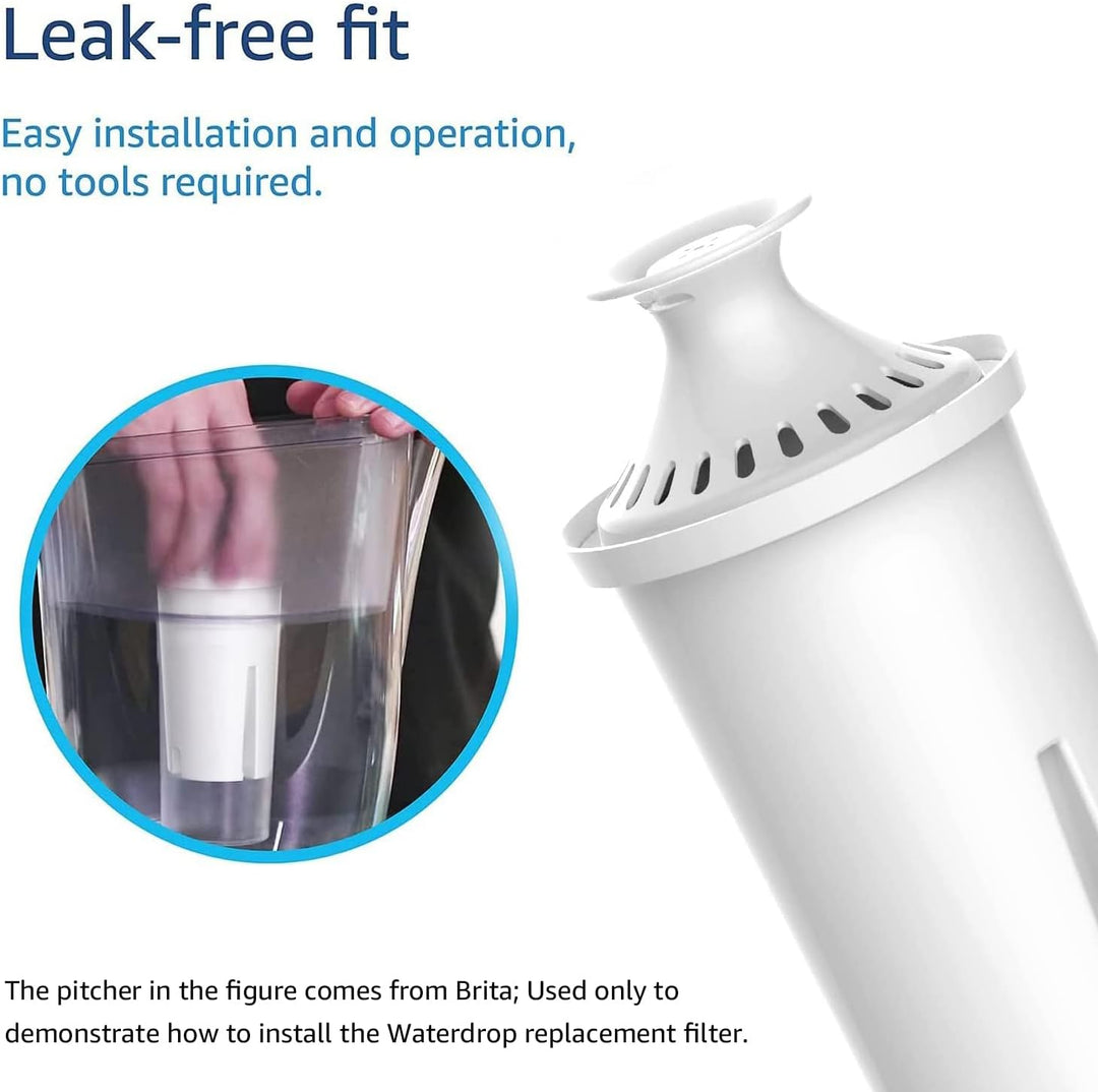 Waterdrop TÜV SÜD, NSF-zertifizierte Filterkartusche, Ersatz für Brita® Classic OB03, Mavea 107007,