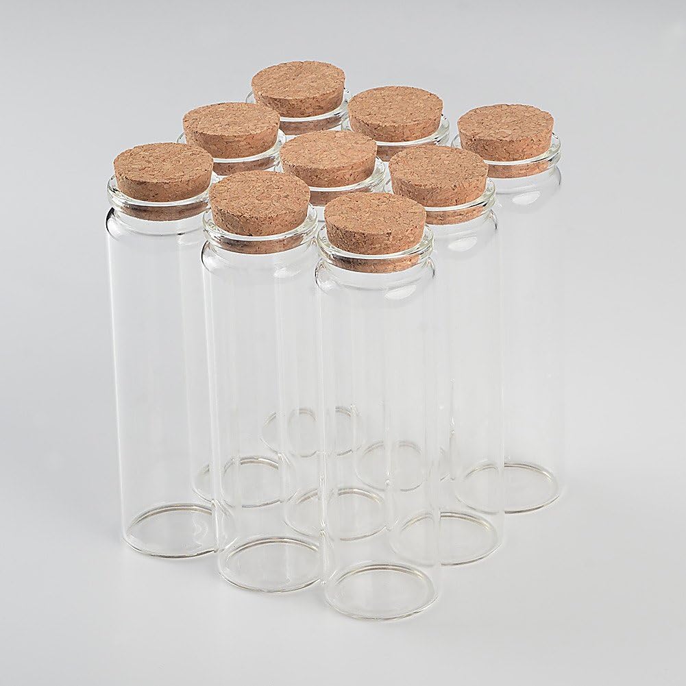 Jarvials 12pcs Aussendurchmesser 37mm vier verschiedene arten von klaren flaschen mit korken (12, 90