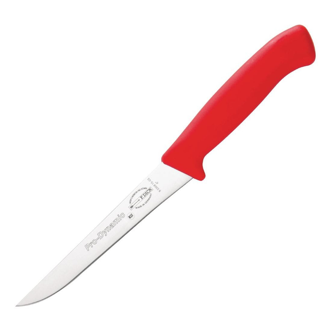 F. DICK ProDynamic Ausbeinmesser rot (Klingenlänge 15 cm, Küchenmesser, Klinge X55CrMo14 Stahl, Härt
