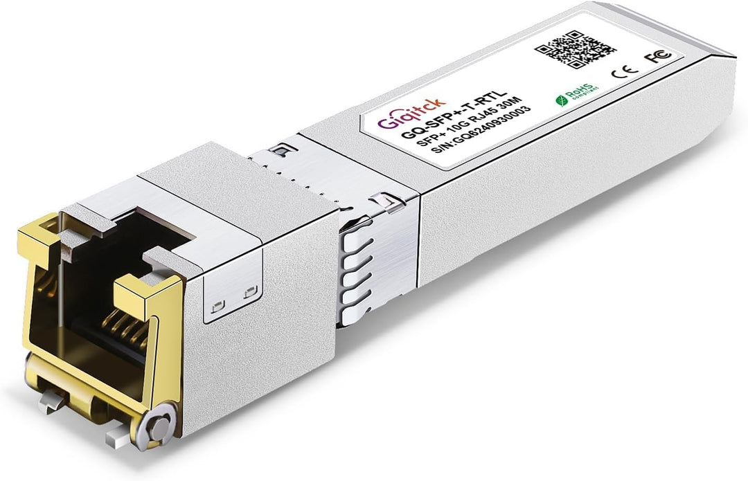 Newest 10GBASE-T SFP+ RJ45 Transceiver, 10G Copper SFP+ to RJ45 Module with Realtek Chip for Intel E