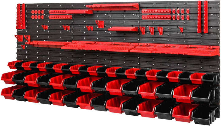 PAFEN Lagersystem 780x1728mm Stapelboxen Wandregal 20 Halterungen Sichtlagerkästen Schüttenregal 50