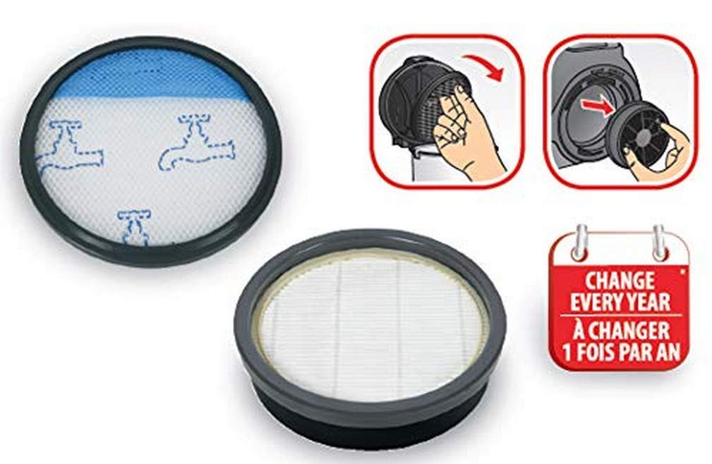 Rowenta ZR904301 Filter-Set für Staubsauger | ohne Beutel | für Swift Power Cyclonic | Grau