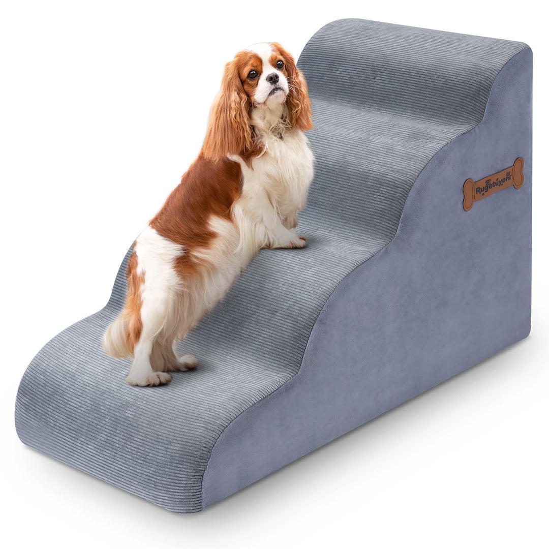 Hundetreppe für Kleine Hunde 50 cm Hohe 4-stufige Hundefootstool 40x70x50CM für Sofa und hohes Bett,