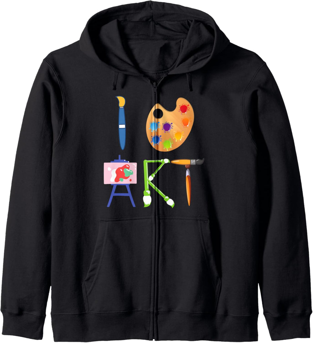 Malpinsel-Künstler I Love Art Make Kapuzenjacke