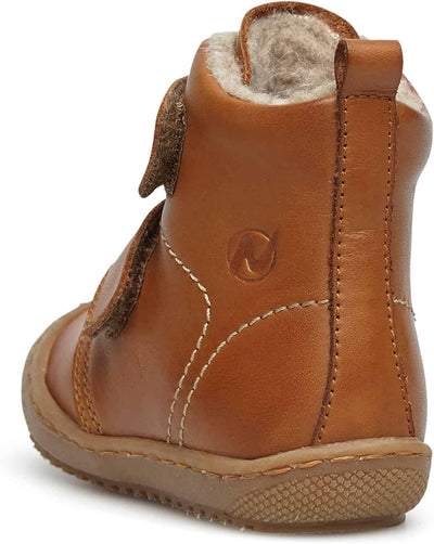 Naturino Bubble VL-Stiefeletten aus gefüttertem Nappaleder, Cognac 26