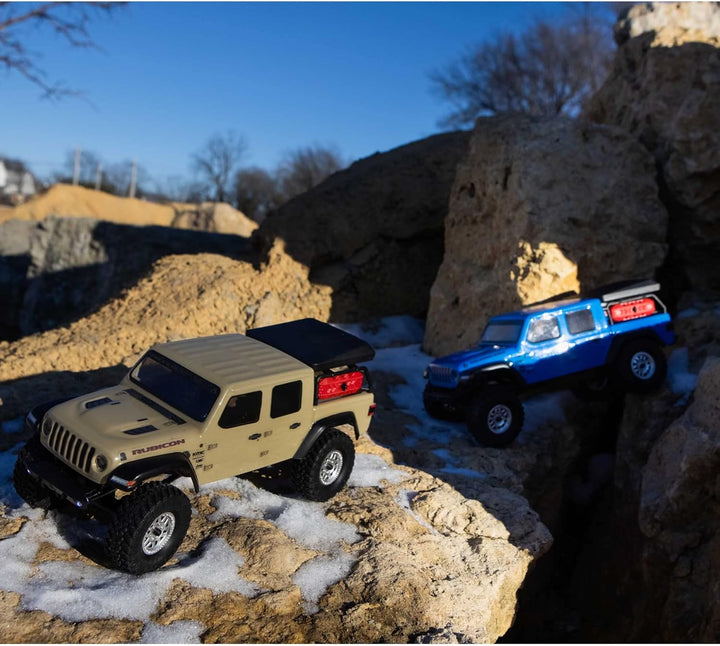 Axial 1/24 SCX24 Jeep JT Gladiator 4WD Rock Crawler Brushed RTR, Beige Grey/Silver