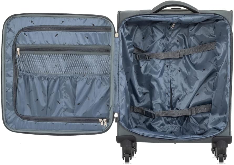 OCHNIK Kleiner Koffer | Softcase | Material: Nylon | Farbe: Grau| Grösse: S | Masse: 54×40×19 cm | F