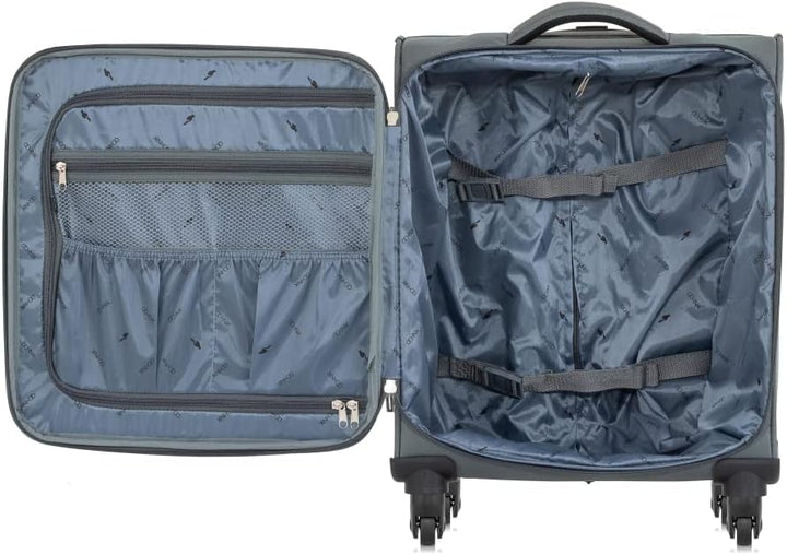 OCHNIK Kleiner Koffer | Softcase | Material: Nylon | Farbe: Grau| Grösse: S | Masse: 54×40×19 cm | F