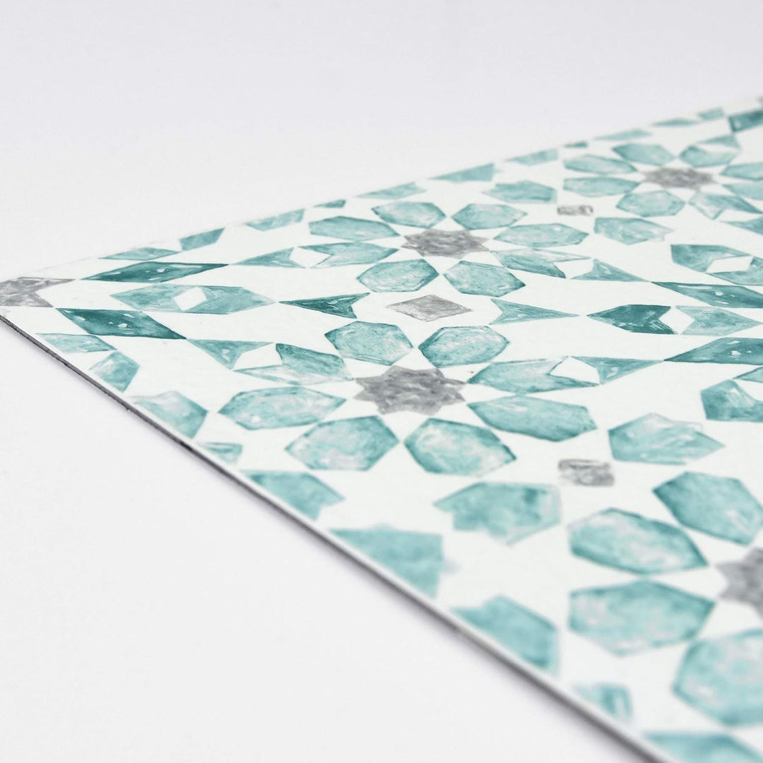 Wallpops FP2949 Radiance Abziehen und Aufkleben Bodenfliesen, blau, 12 x 12 inches