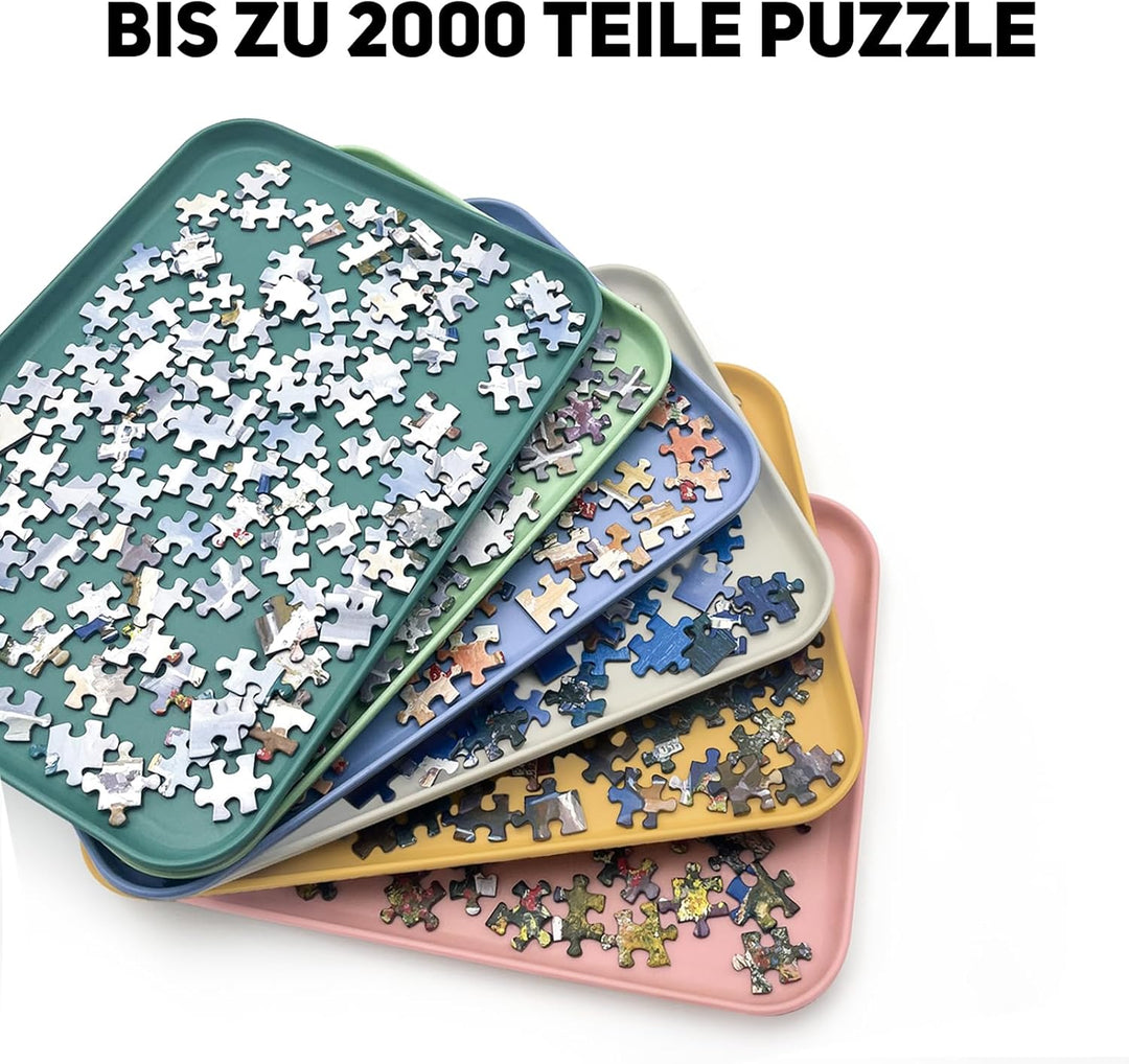 Nariolar Stapelbare Puzzle-Sortiertabletts, Puzzle Sortierer für Puzzles bis 1000/1500/2000 Teile
