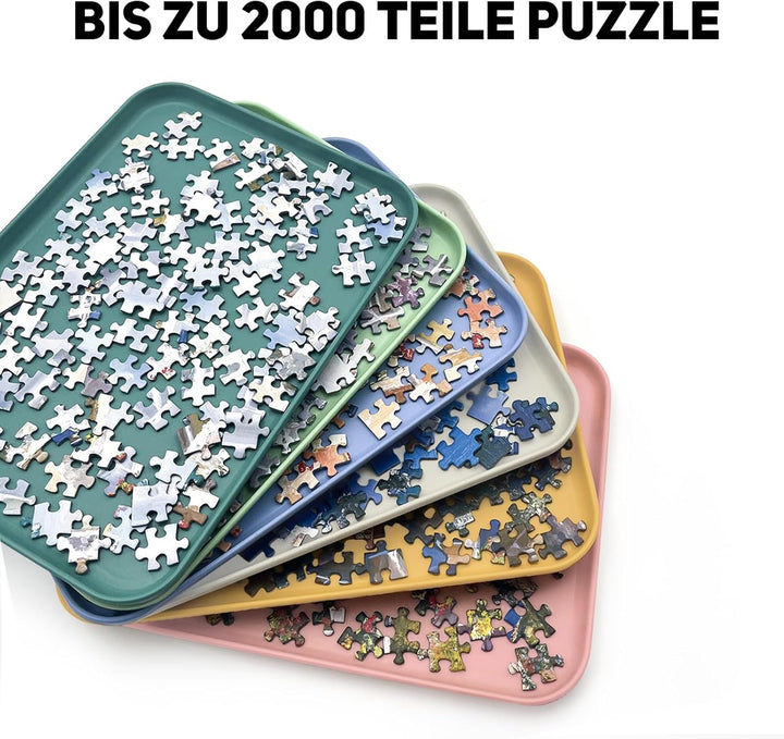 Nariolar Stapelbare Puzzle-Sortiertabletts, Puzzle Sortierer für Puzzles bis 1000/1500/2000 Teile