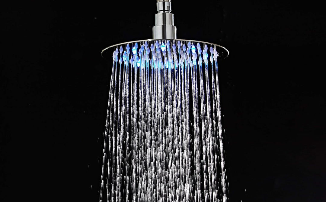 Fyeer -8 Zoll Led Regendusche Einbauduschköpfe Edelstahl Duschkopf Regenbrause Brausekopf aus Edelst