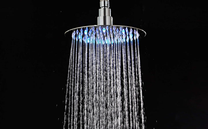 Fyeer -8 Zoll Led Regendusche Einbauduschköpfe Edelstahl Duschkopf Regenbrause Brausekopf aus Edelst