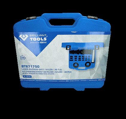 BRILLIANT TOOLS BT671750 Lager-Eintreib-Satz, Nylon, 36-tlg [Powered by KS TOOLS]