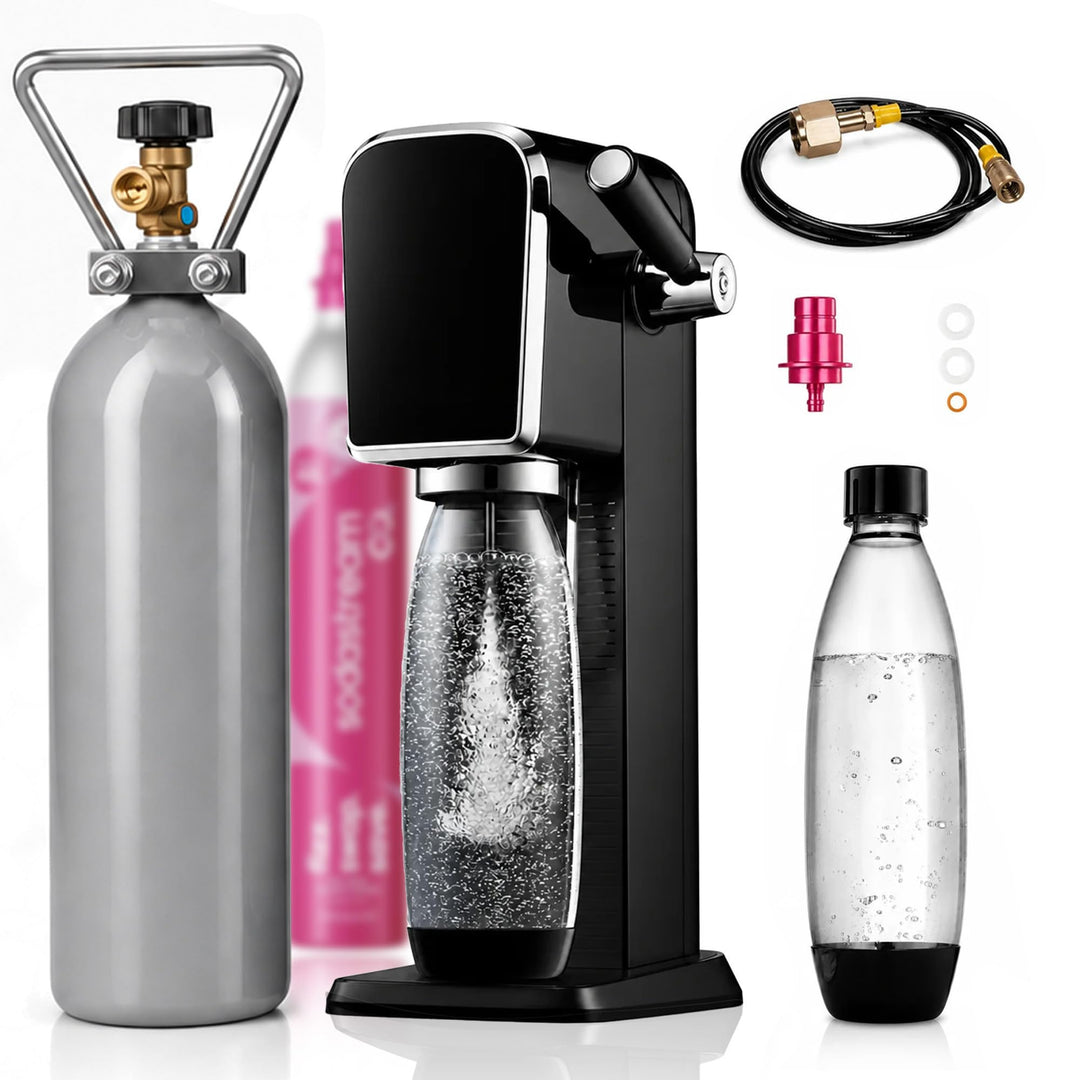 Wassersprudler Art Spar-Set mit 2kg CO2-Flasche 400L statt 60 L | optimal für Familien und Büro I TÜ