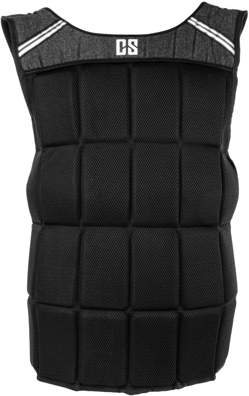 CAPITAL SPORTS Vestpro 10/20 - Gewichtsweste, Fitness-Weste, Weightvest, 10 oder 20 kg, 23 herausneh