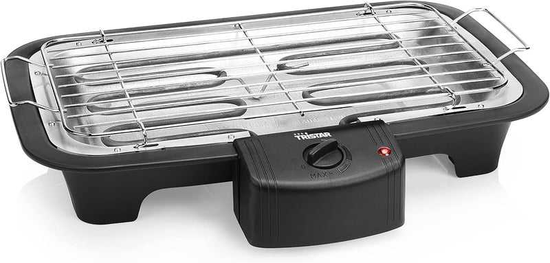 Tristar elektrischer Tisch- und Standgrill - 38x22cm Grillfläche, inkl. Grillrost, regelbare Heizstu