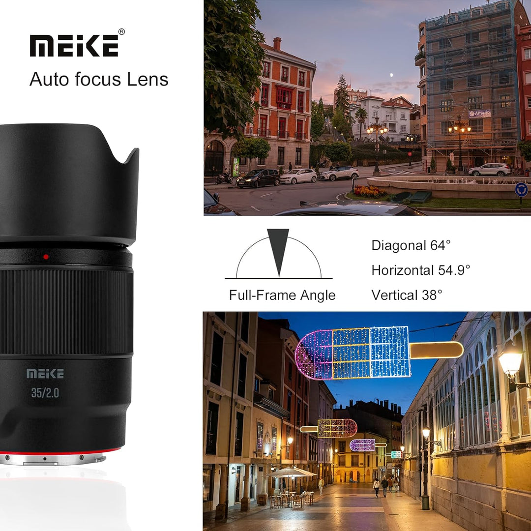 Meike 35mm F2.0 Auto Focus Vollformat STM Objektiv Kompatibel mit Panasonic Lumix Sigma L Kameras S1