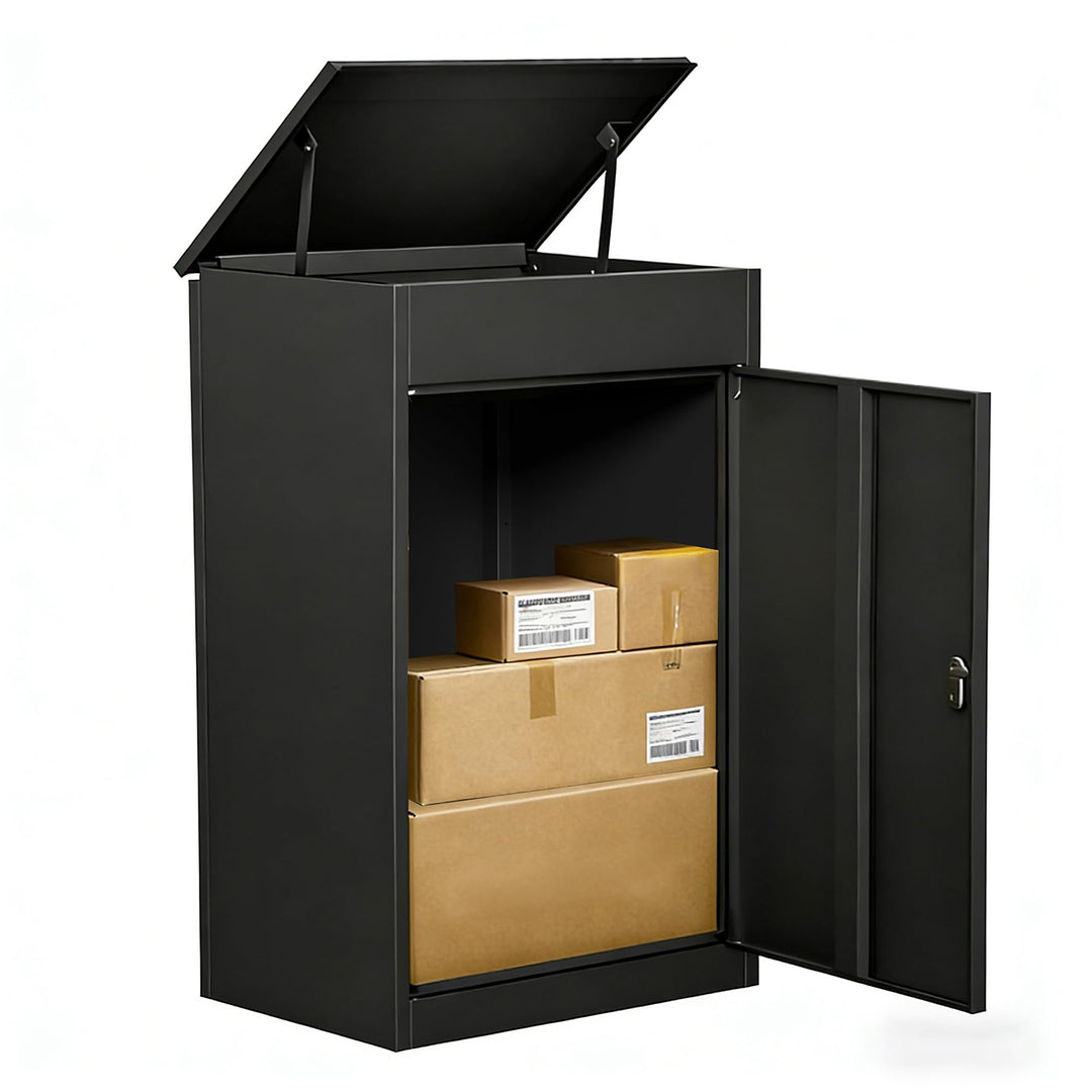Paketbox Briefkasten mit Paketfach Paketbox Draussen Gross XXL Diebstahlgeschützter Paketbriefkasten