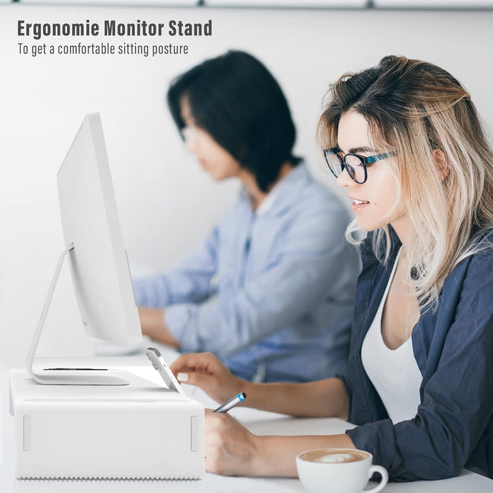 OImaster Monitorständer Riser, klappbar, höhenverstellbarer Computerständer mit Schublade & Stiftefa
