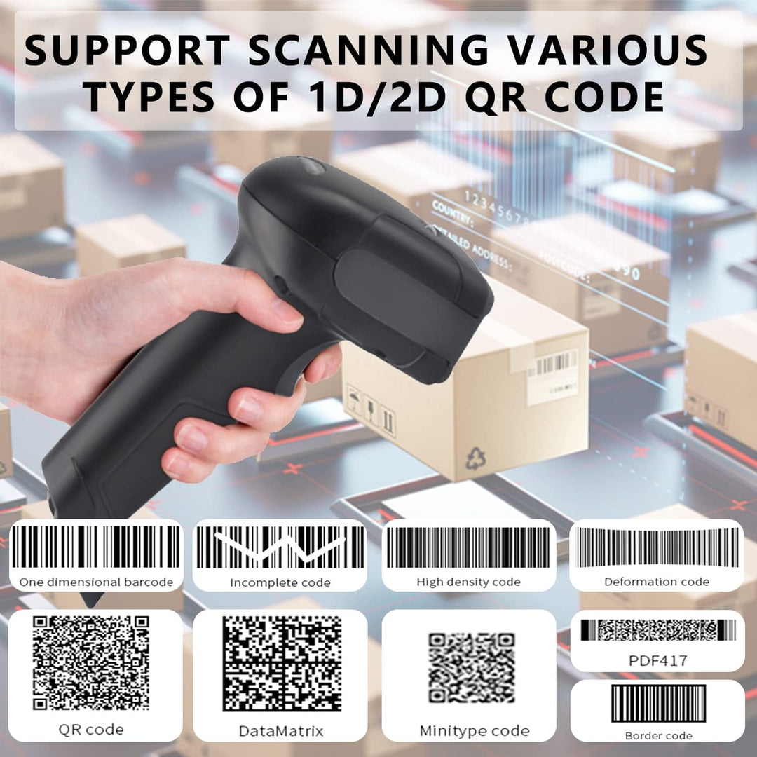 LENVII Kabelgebundener 2D Barcode Scanner-Handheld 1D QR Barcode Scanner USB Barcode Lesegerät Unter