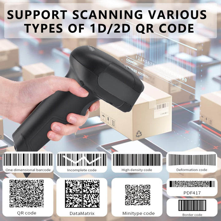 LENVII Kabelgebundener 2D Barcode Scanner-Handheld 1D QR Barcode Scanner USB Barcode Lesegerät Unter