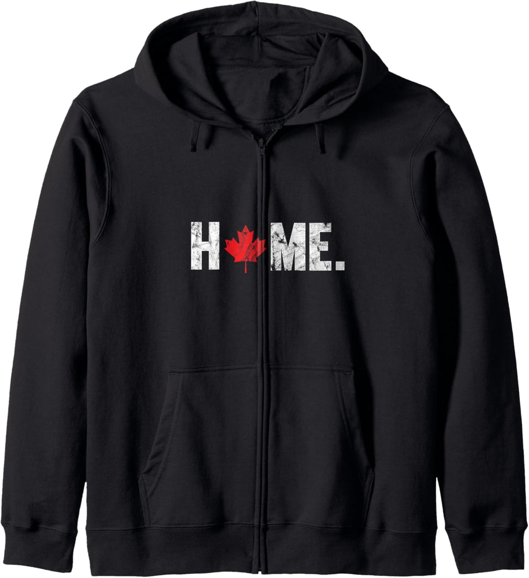 Home Canada Maple Leaf Distressed Kapuzenjacke