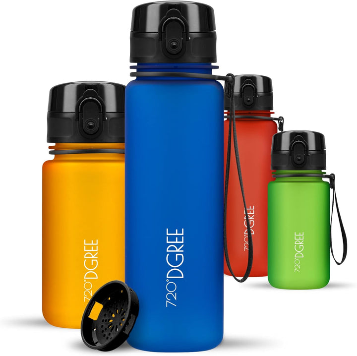 720°DGREE Trinkflasche Kinder 500ml “uberBottle“ softTouch +Sieb - Auslaufsicher, BPA-Frei - Flasche