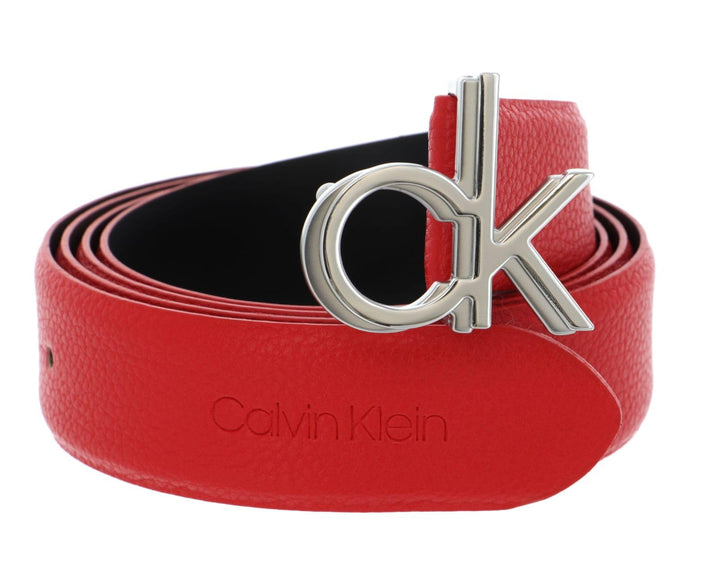 Calvin Klein CK Logo Belt W85 Vibrant Coral