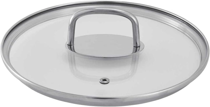 KHG Topfset 4-teilig Edelstahl Induktion Kochtopf 16 cm, 20 cm, 24 cm mit Glasdeckel, 16 cm Kasserol