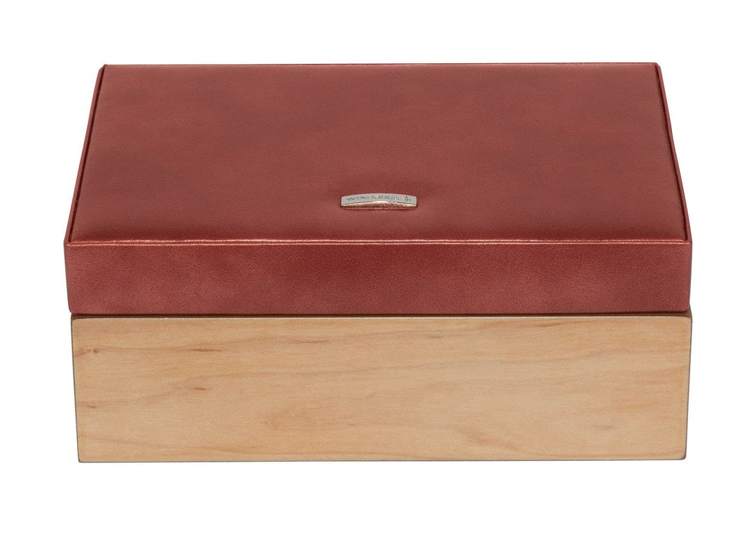 Windrose Wood Jewelry Box L Metallic Titian