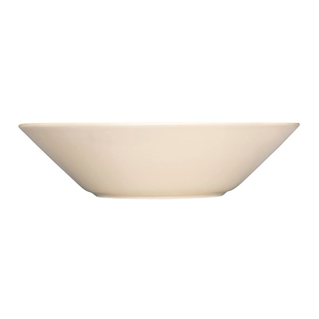Iittala Teema Tiefer Teller aus Porzellan in der Farbe Leinen mit einem Durchmesser von 21 cm, Masse