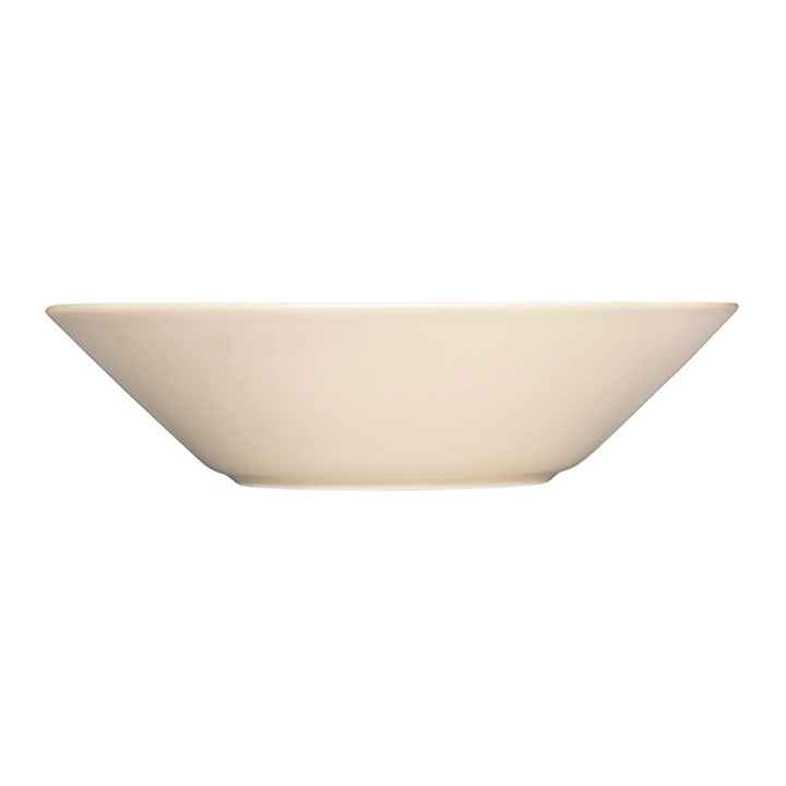Iittala Teema Tiefer Teller aus Porzellan in der Farbe Leinen mit einem Durchmesser von 21 cm, Masse