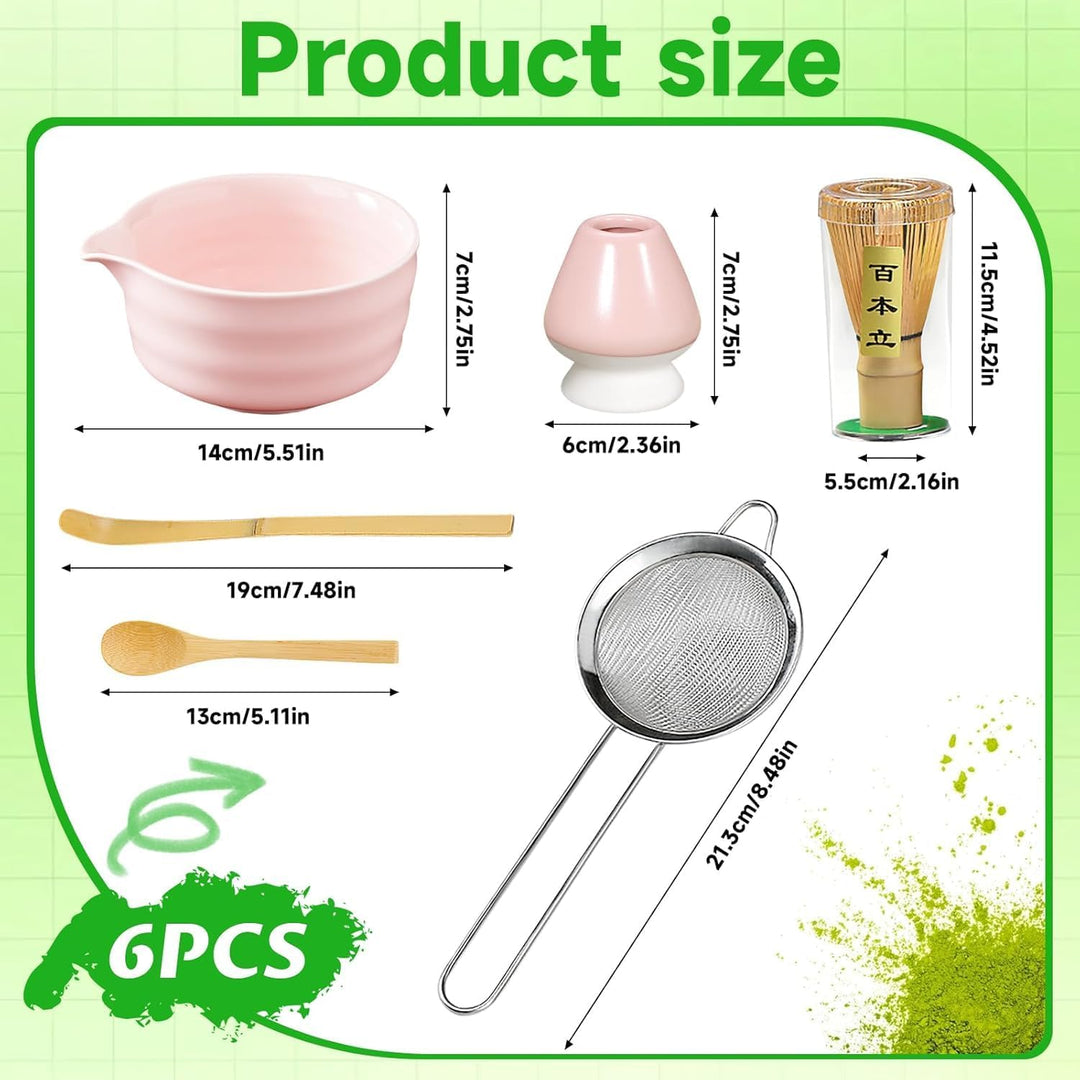 Simsky Matcha set, Japanisches Tee-Set, Matcha-Schale, Schaufel, Sieb, Matcha-Besenhalter, Matcha-Be