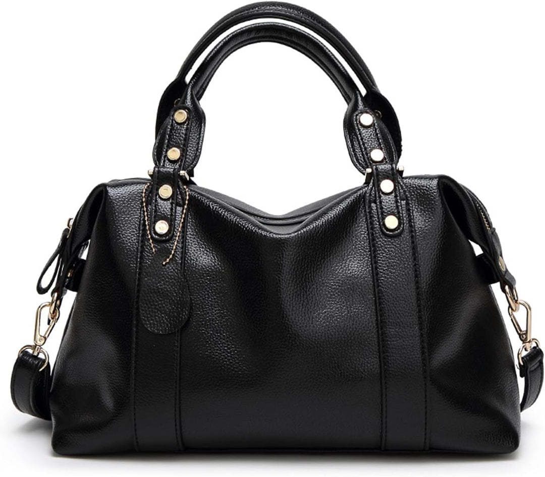 PORRASSO Elegant Handtasche Damen Schultertasche Frauen Henkeltasche Wasserdicht PU Leder Umhängetas