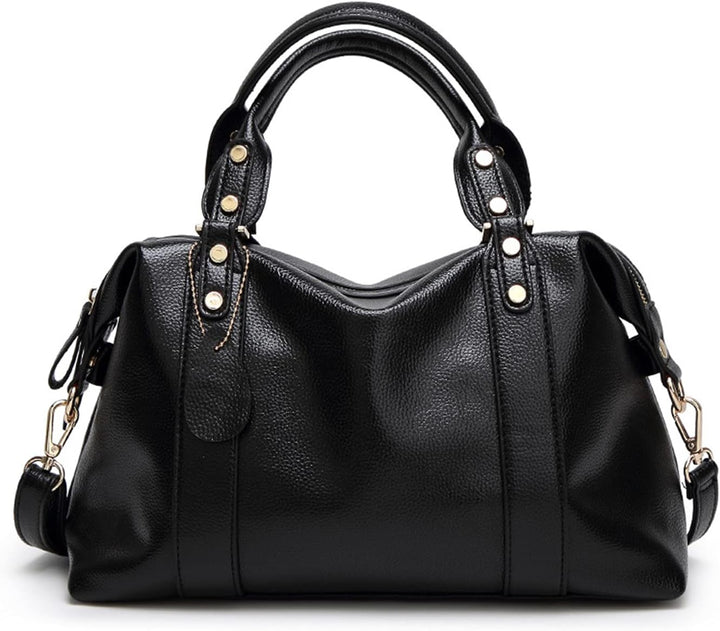 PORRASSO Elegant Handtasche Damen Schultertasche Frauen Henkeltasche Wasserdicht PU Leder Umhängetas