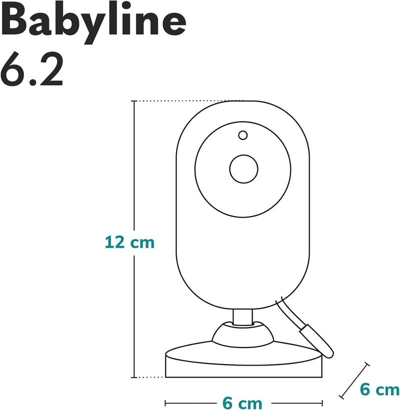 Lionelo Babyline 6.2 Elektronisches Kindermädchen Full HD 5” Innenüberwachung, Reichweite 200m, Bidi