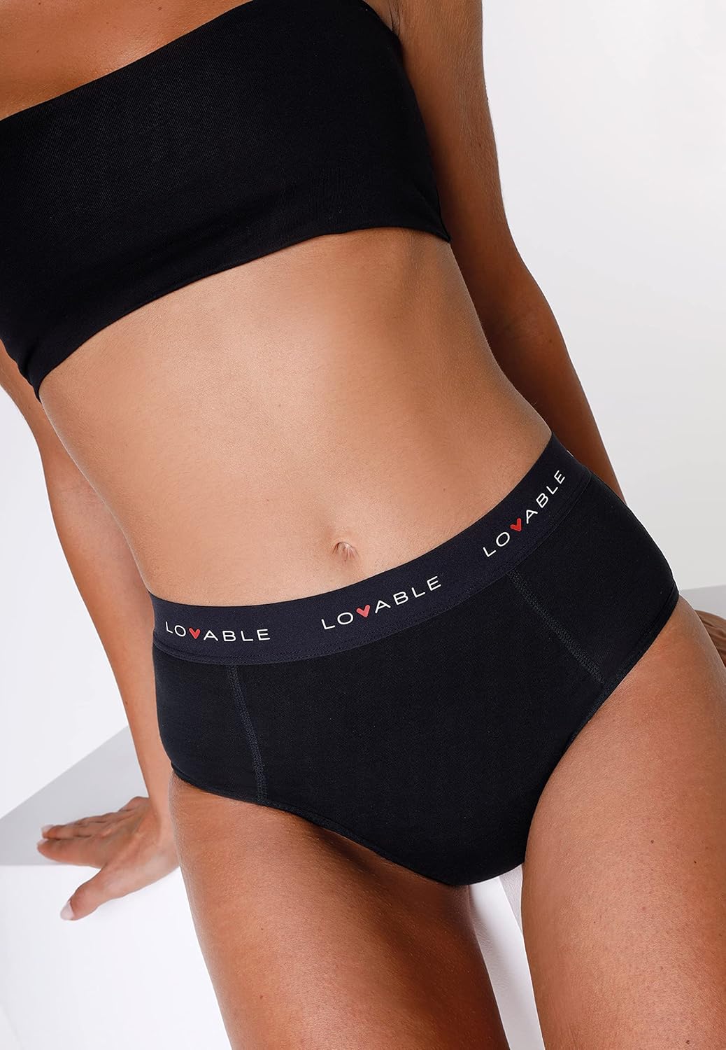 Lovable Damen Periodenunterwäsche Taille und starkem Durchfluss Abundant Flow Menstruationszyklus, h